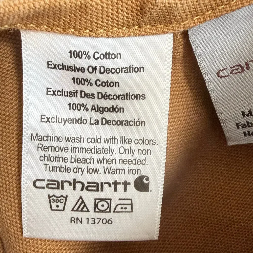 Carhartt Canvas Bib Overalls Size 6 mos. Double Knee Snap Crotch Play Mini Me